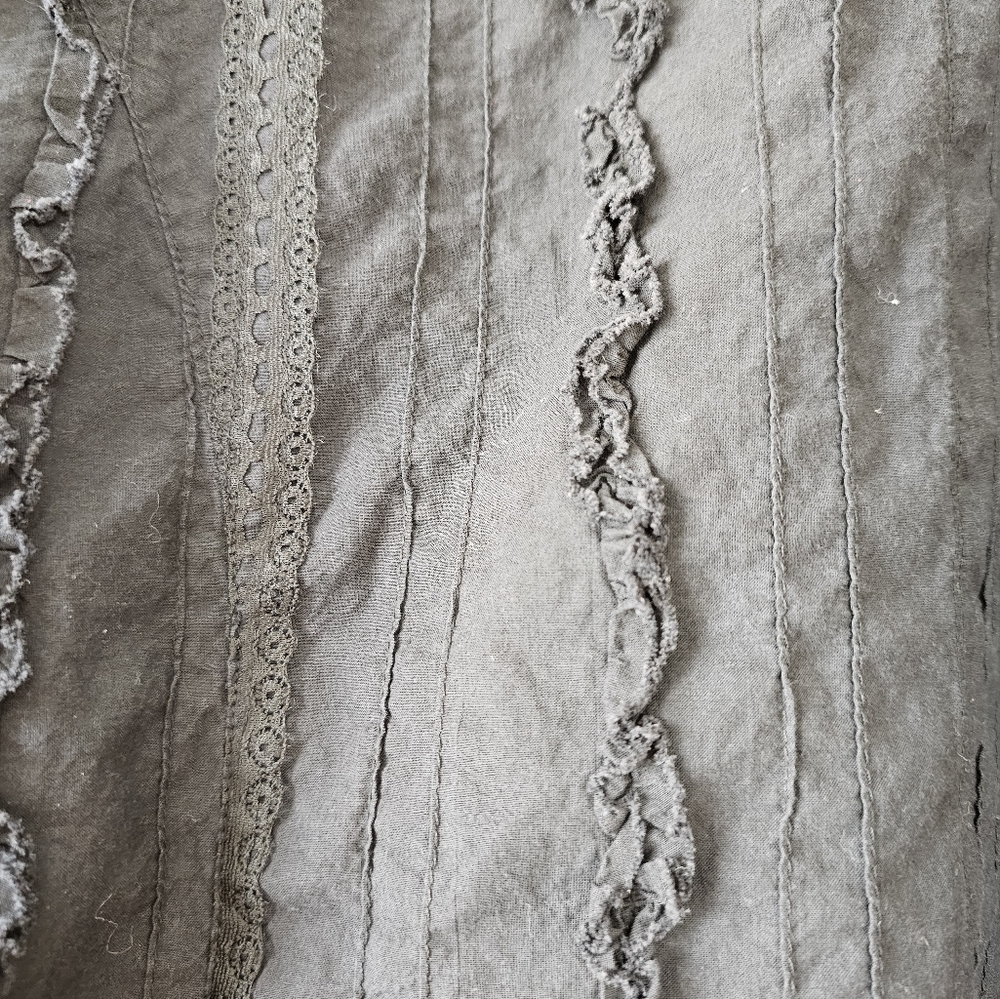 Scully Black Lace Button Down - image 8